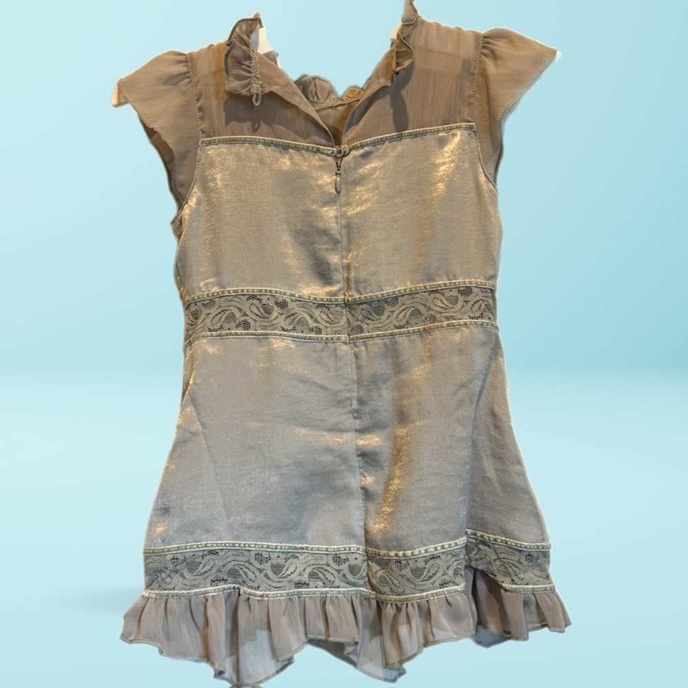 Girls Joyfolie Mia Joy Silver Elsa Gown Size 5 - Picture 2 of 5
